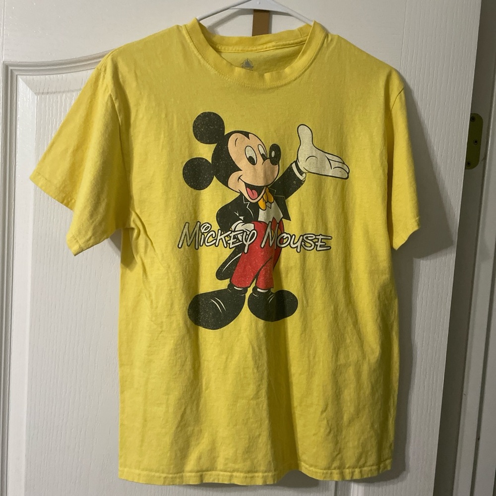 Disney Yellow Mickey Mouse Short Sleeve Tee